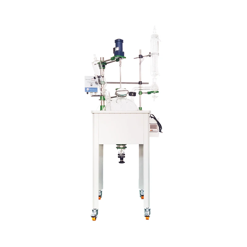 10L50L100L 200L Glass Reactor Chemical Reaction Vessel Single Layer Glass Reactor