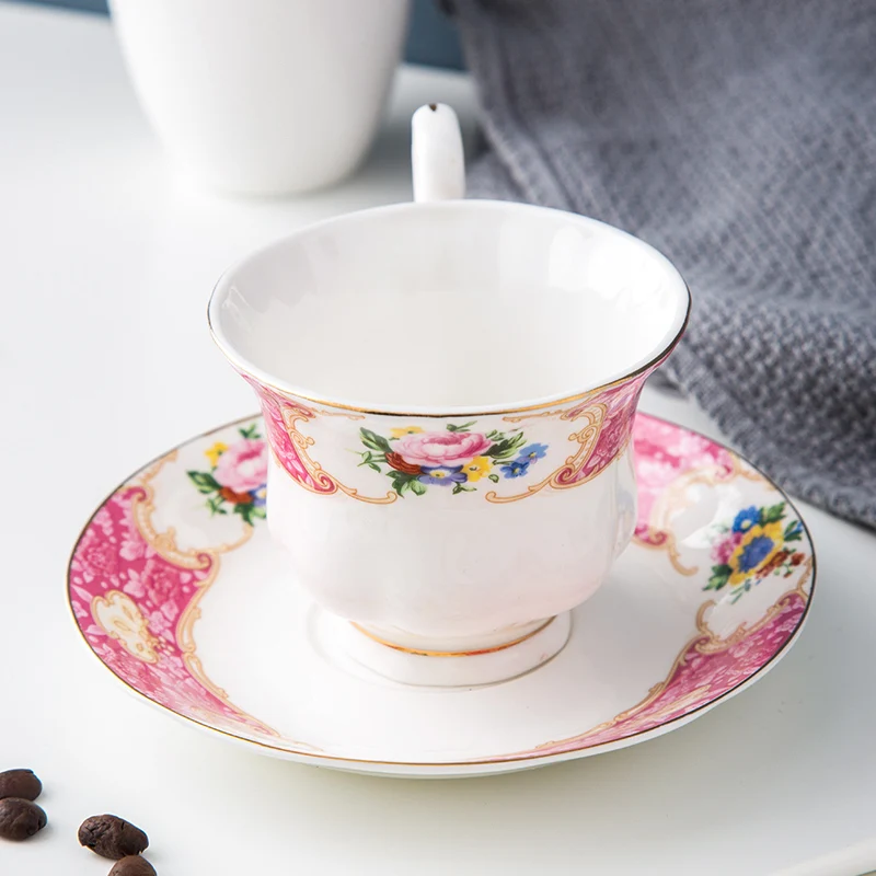 Vintage German Porcelain Ceramic Tea and Coffee Cup Set