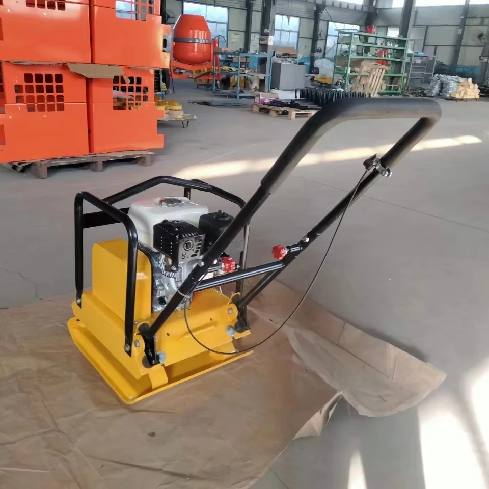 HOT JQ Gasoline Reversable Plate Compactor Manual Vibrating Earth Compactor Machine