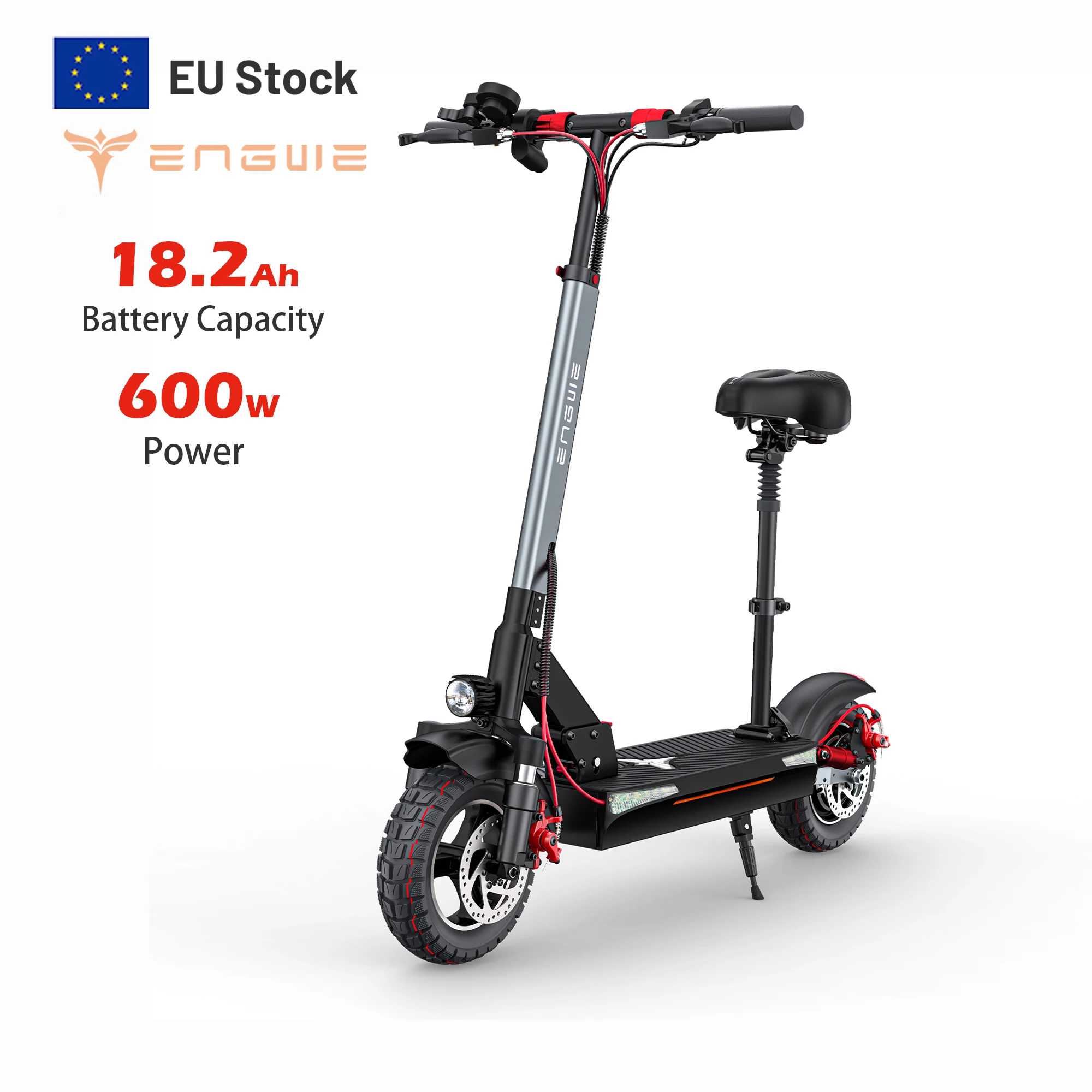 ENGWE Y600 EU Warehouse New Arrival E-Scooter 600W Motor Foldable Scooter 48V 18.2Ah Battery Electric Scooter