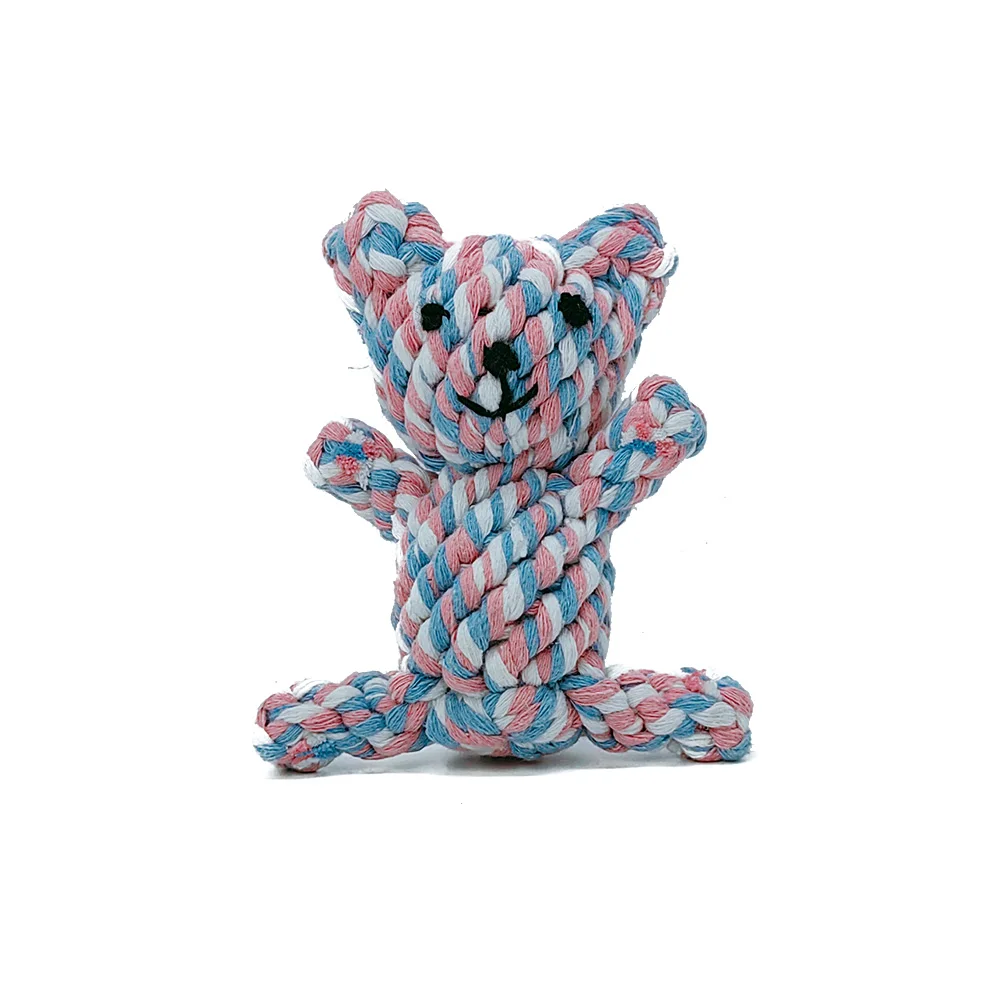 Popular Dog Chew Toys Giraffe Lion Duck Elephant Cotton Rope Eco Friendly Natural Dog Toy