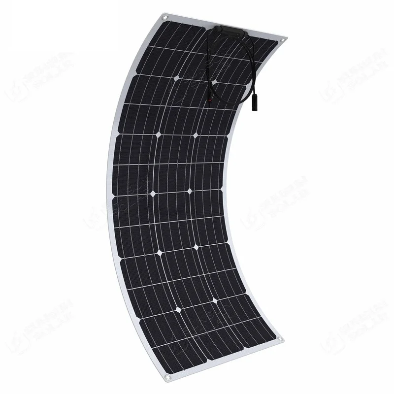 China Cheap Flexible Shingled  50w 100w 200w 60 Cells Poly Mono Thin Film Solar Panels For Home System Outdoor