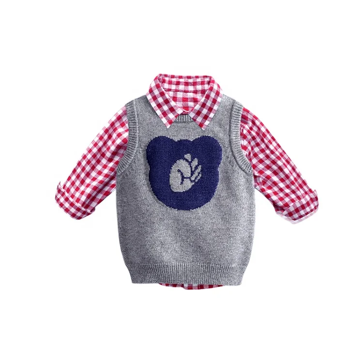 
New Fashion Design Kids Knitted Sweaters Vest Children pullover onesie sweaters vest waistcoat 