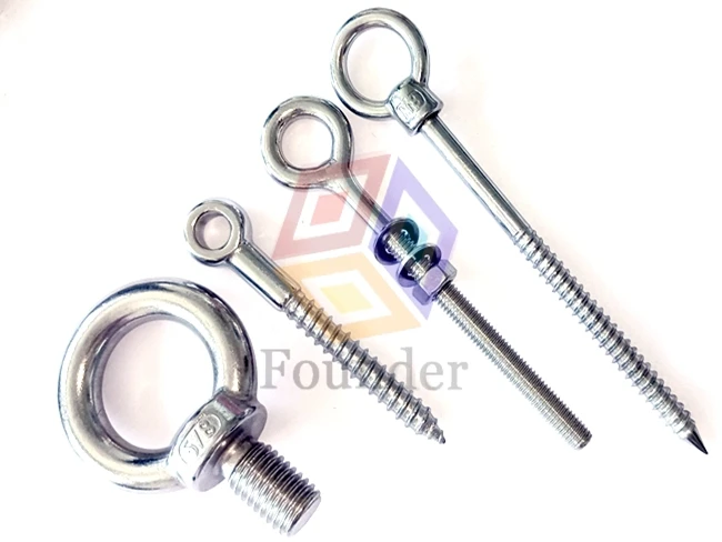 2024 swivel m10 eye bolt wing with double washer and nut for cable railing fitting