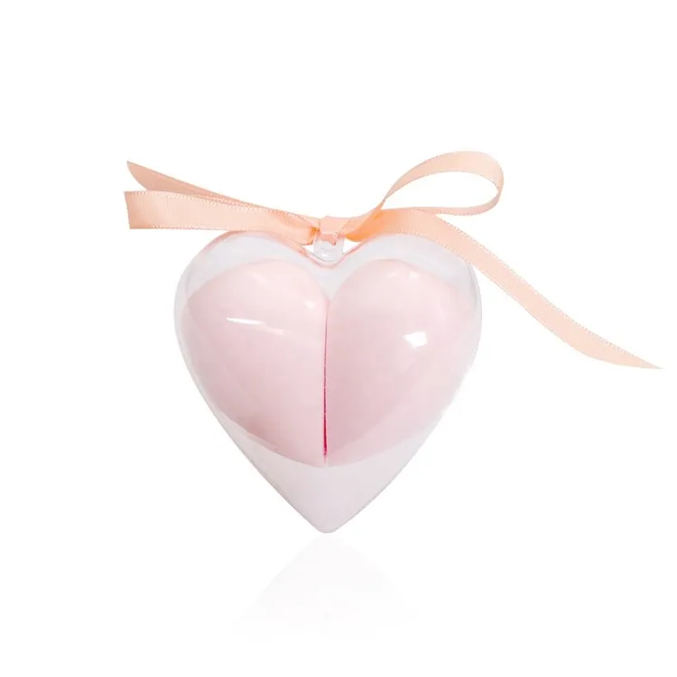 2PCS Love Box Case Beauty Facial Blender Colorful Super Soft Cosmetic Blending Heart Makeup Sponge Set