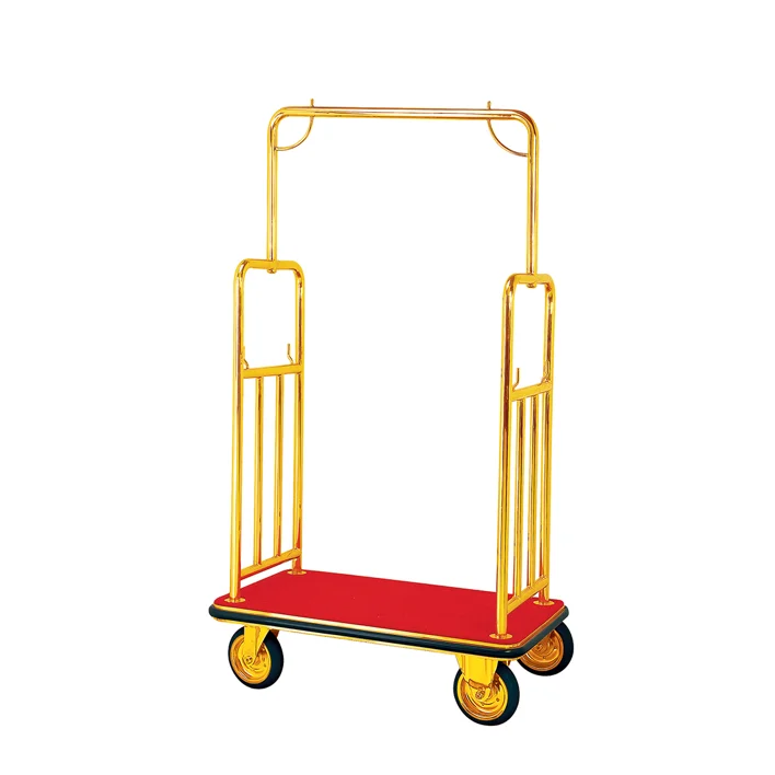 Heavybao Restaurant Baggage Service Carts Luggage Serving Trolley Hotel Luggage Bellman Golden Top Trolley