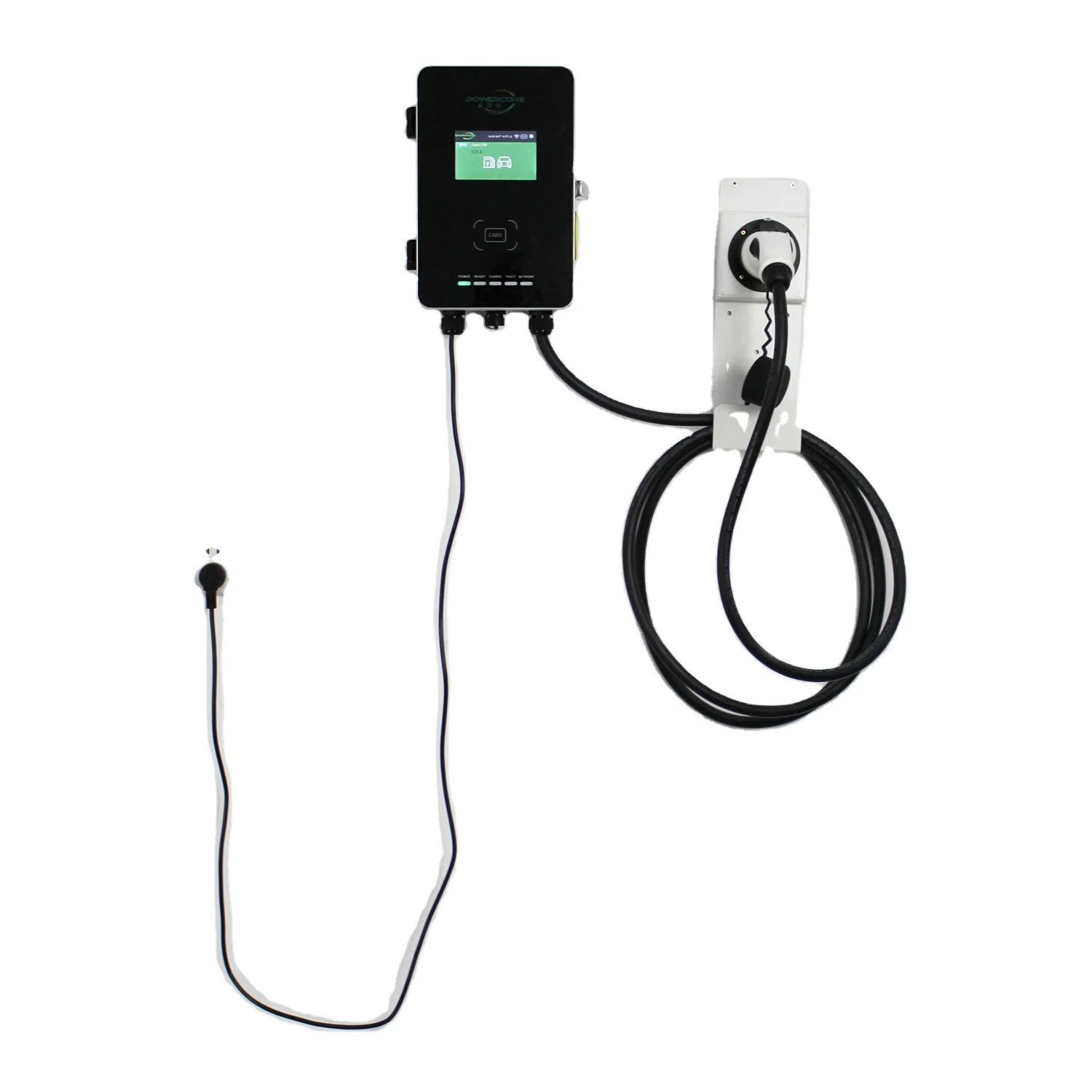 7/11/22kw Wall-mounted ev chargering AC wallbox ev charging station  with Type plug  ocpp 1.6 with RFID card