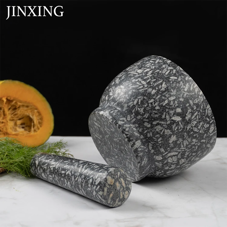 Hot Selling Factory Wholesale High Quality Natural Granite Guacamole Pestle And Mortar Stone Mortar And Pestle Set