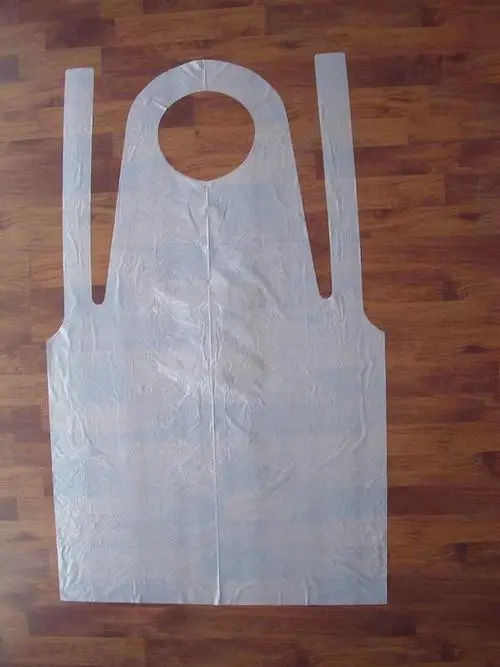 Polythene Overall Making Machine Disposable PE Plastic Apron Cutting Machine