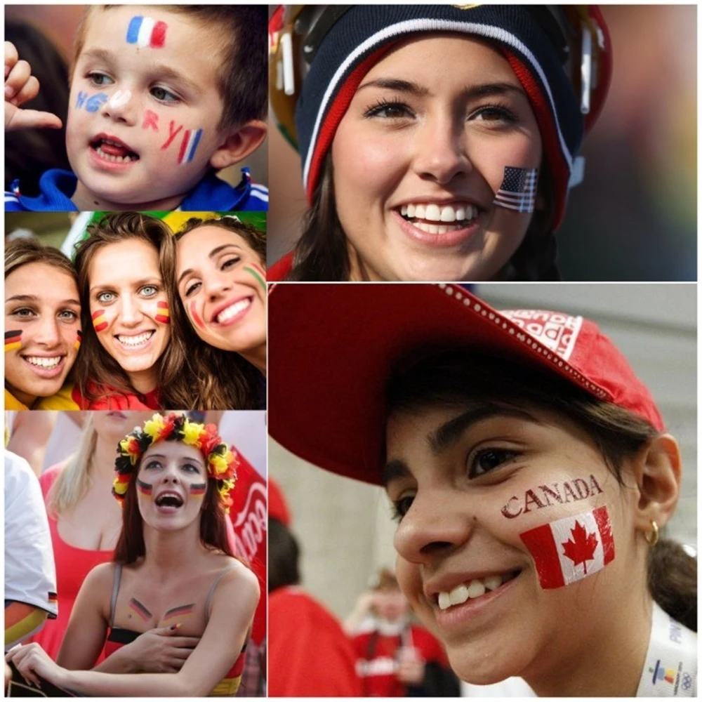 2022 Switzerland national flag tattoo sticker set non-toxic swiss football body Temporary Tattoo Sticker set