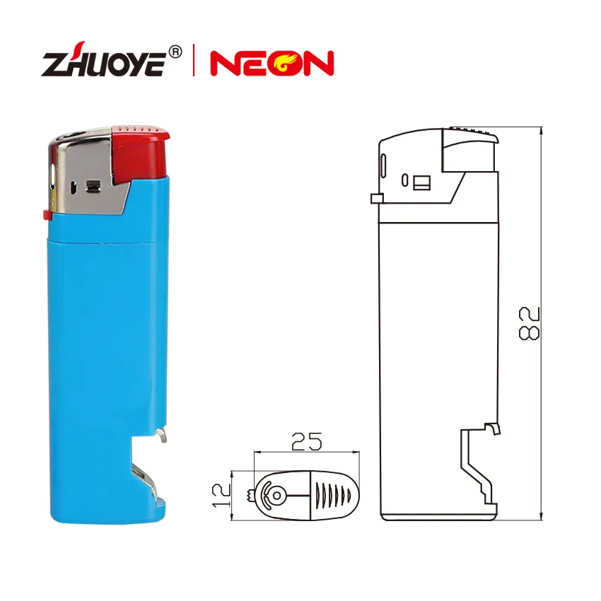 2 In 1 Electronic Butane Lighter Cheap Electronic Candle Gas Lighter With Opener