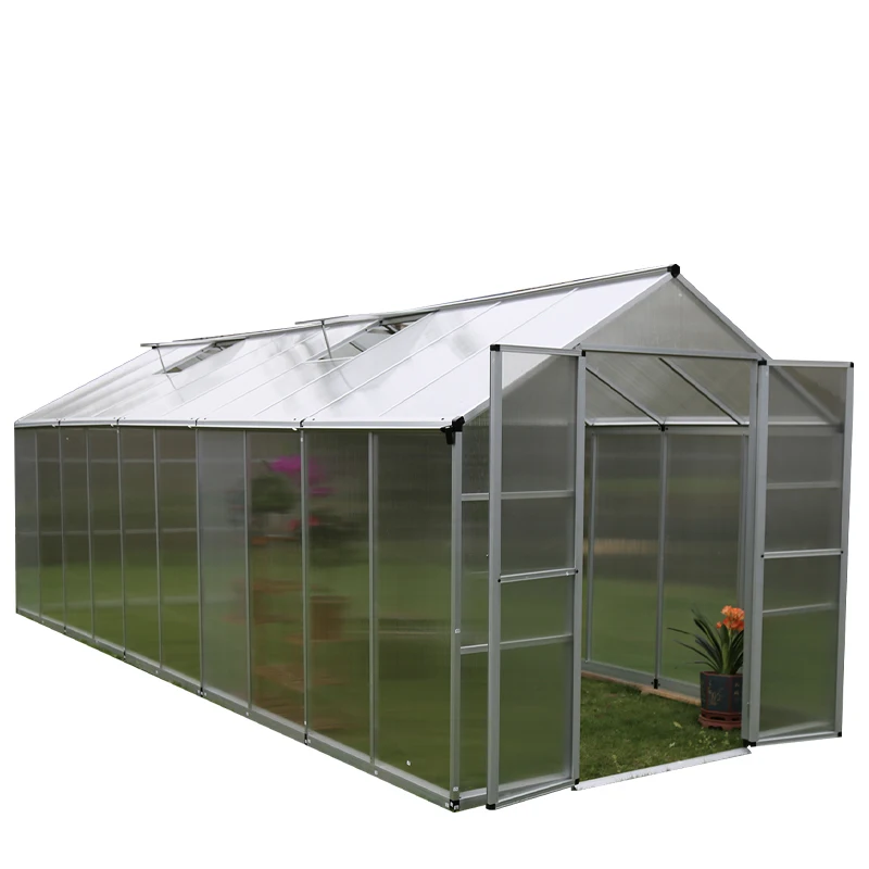 Large Insulated Aluminium Profile Green House Metal Frame Single-span Greenhouses Chinese Tomato Agriculture Greenhouses