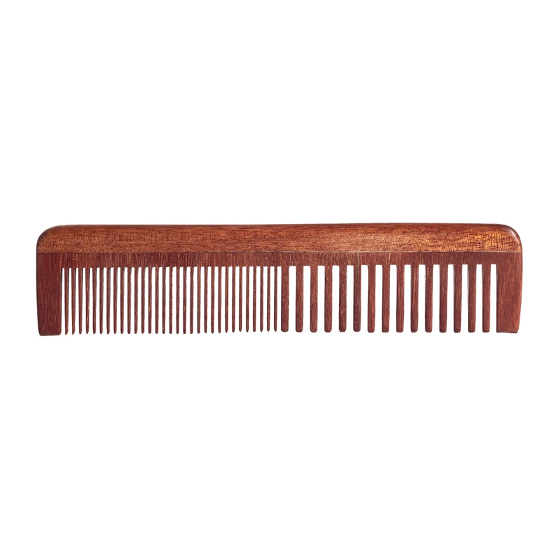 Custom logo 4 side amoora wooden beard comb for men