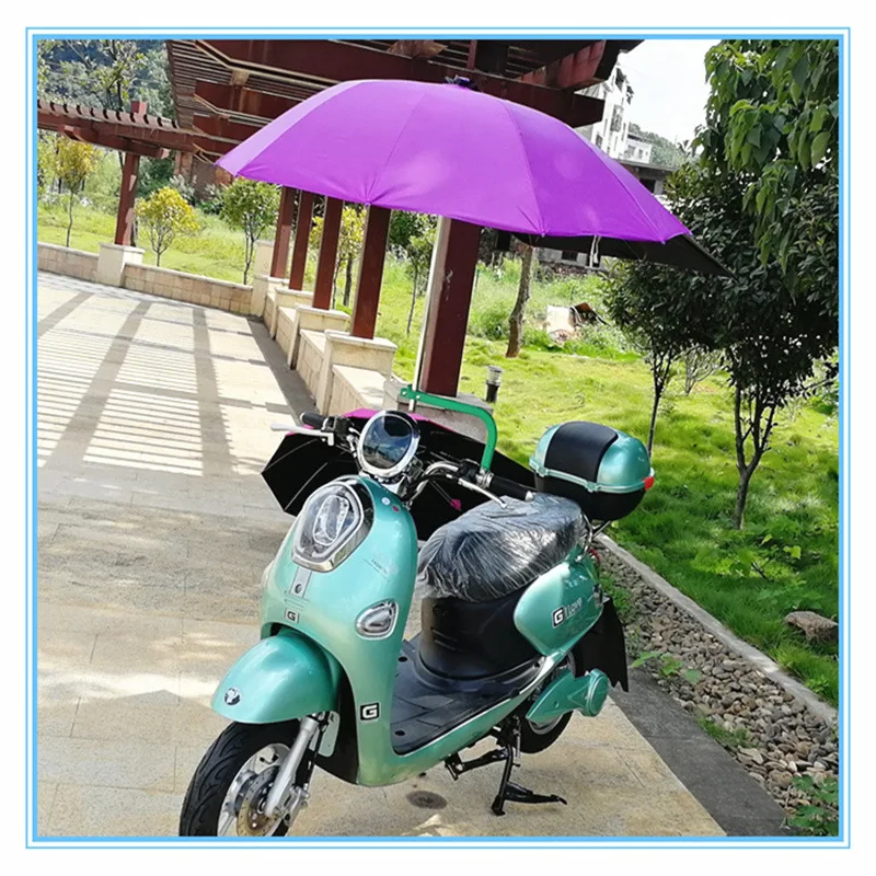 Lengthen Electric Car Sunshade Car Umbrella Mosdtorcycle Awning Bike Sunblock Vinyl Umbrella Thickening Triple Folding Umbrella