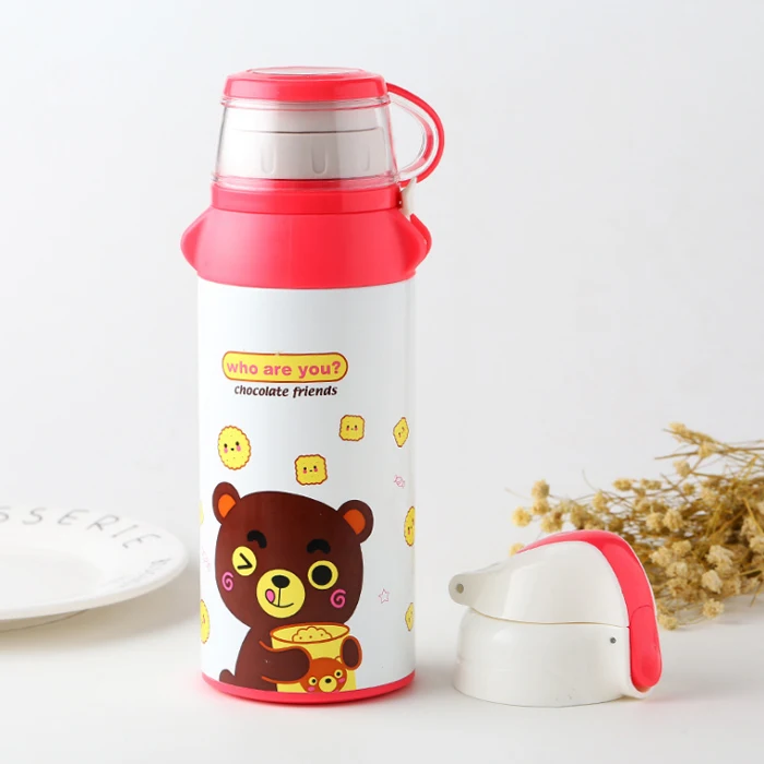 BPA Free Cute Stainless Steel Double Wall Insulated Kids Thermos Baby Children School Water Bottle