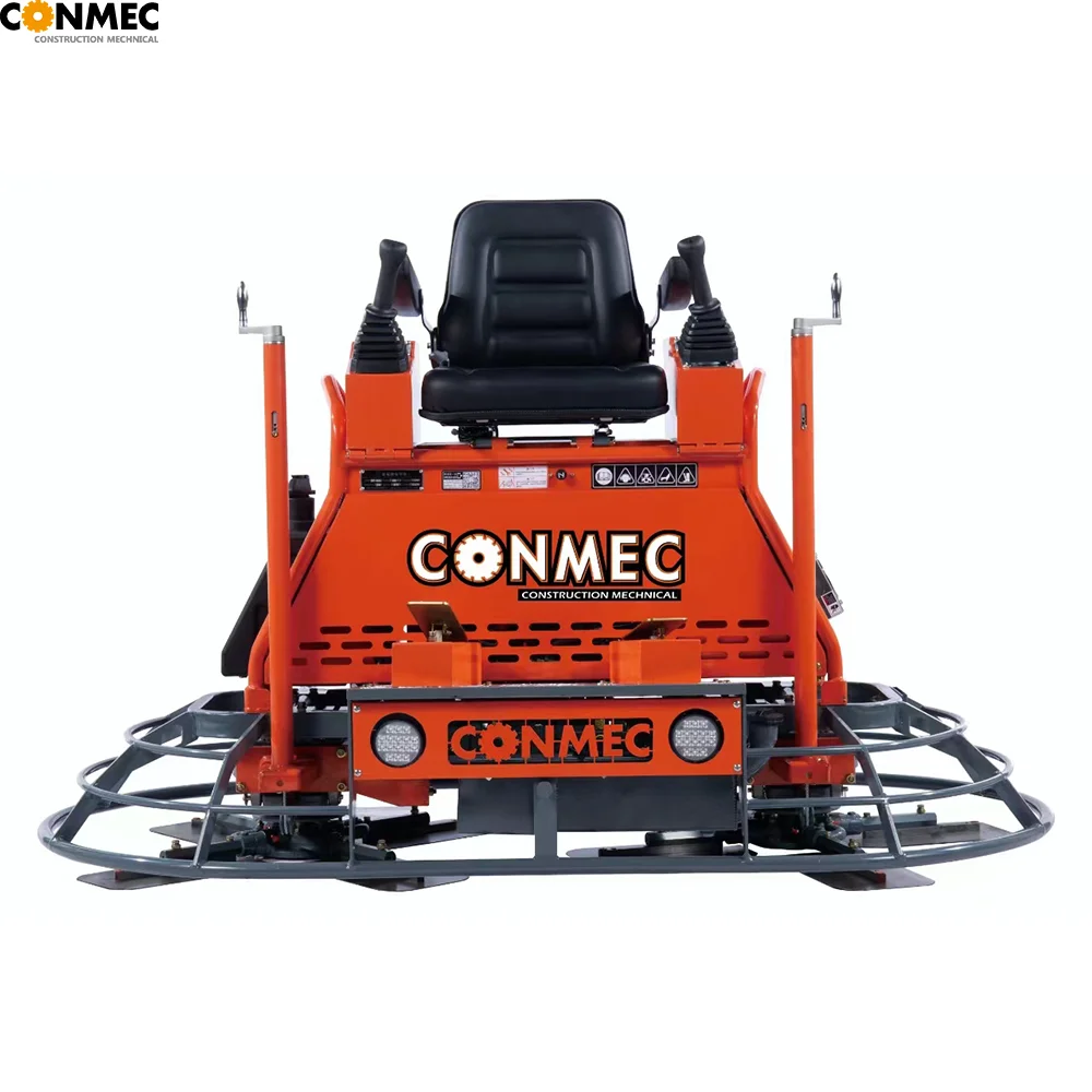 Hydraulic ride on concrete power trowel machine with float pan 36 inch blade