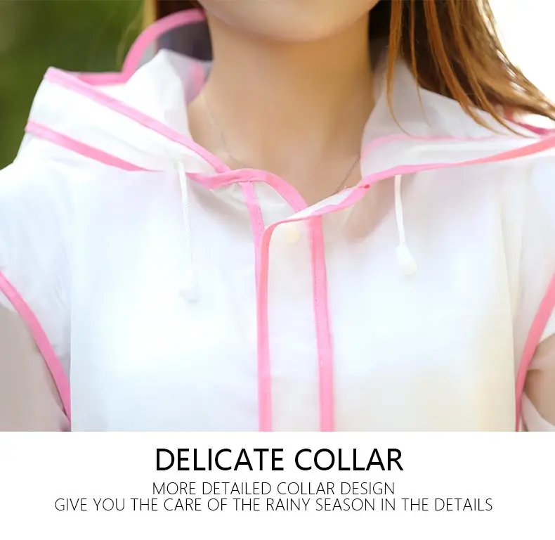 Adults Raincoat with Hoods and Sleeves men Women EVA thick material Plastic easy to carry light weight