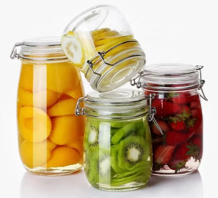 Good Quality Empty Multi-size Household Sealed Tank Glass Food Storage Tank Glass Jam Jar