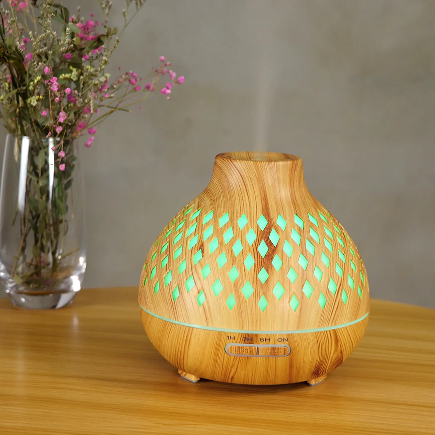 Usb аромадиффузор для эфирных масел, паровой водяной ультразвуковой мини-увлажнитель, очиститель воздуха с изменением 7 цветов для увлажнителей