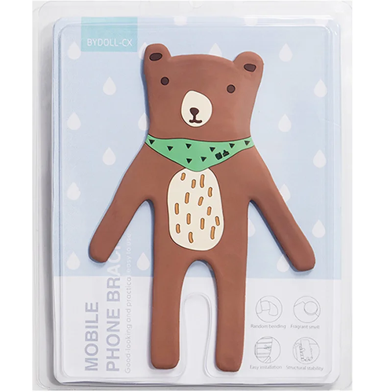 Mobile phone holder for automobile general creative vehicle air outlet lovely cartoon support fixed snap navigation