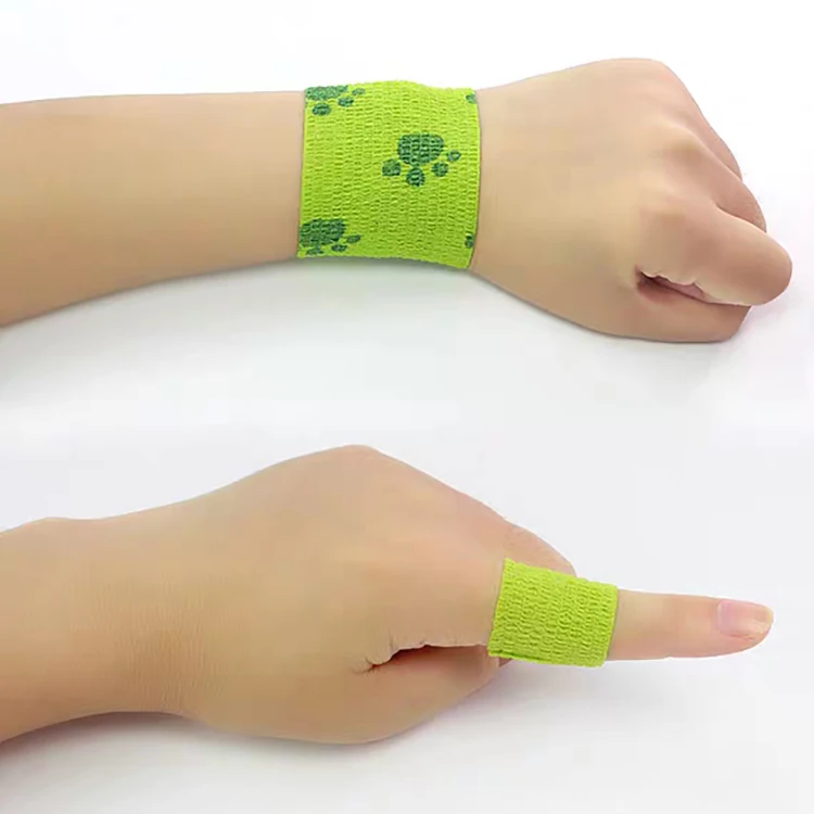 
 2,5 см * 4,5 м, когезионная эластичная Нетканая повязка, камуфляжная спортивная повязка на заказ  