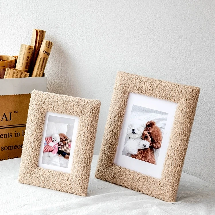 Customize Soft Skin-friendly feeling High quality lamb wool photo frame