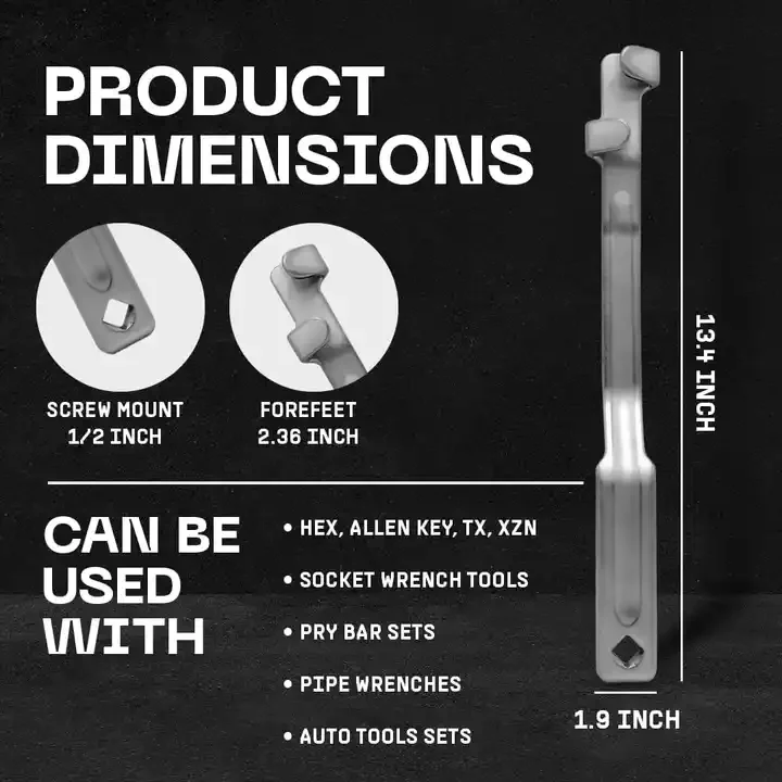 34CM Universal Wrench Extender Tool Bar Extra Long Torque Adapter Wrench Extension For Hard to Reach Areas Ideal for Mechanics