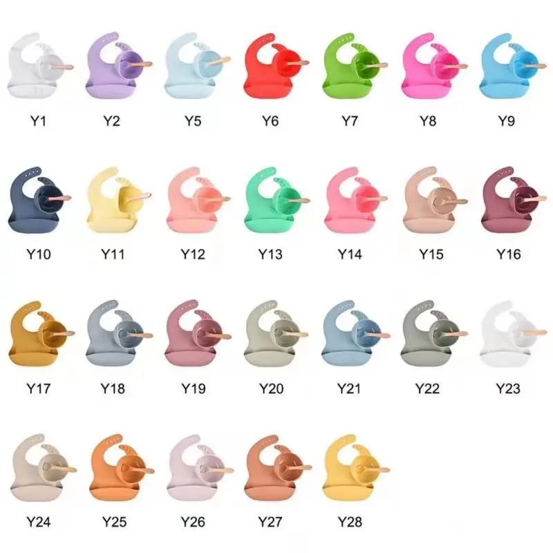 
Custom BPA Free Soft Waterproof Silicone Baby Bib with Food Catcher, Baby Silicone Bib 