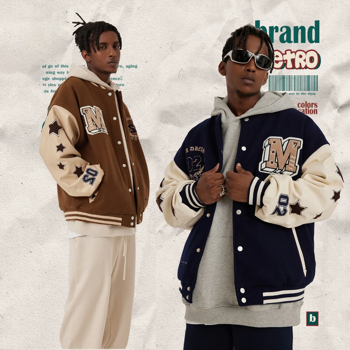 Latest Design Autumn And Winter Boomer Embroidered Varsity Sport Baseball Jersey Jacket For Men And Women