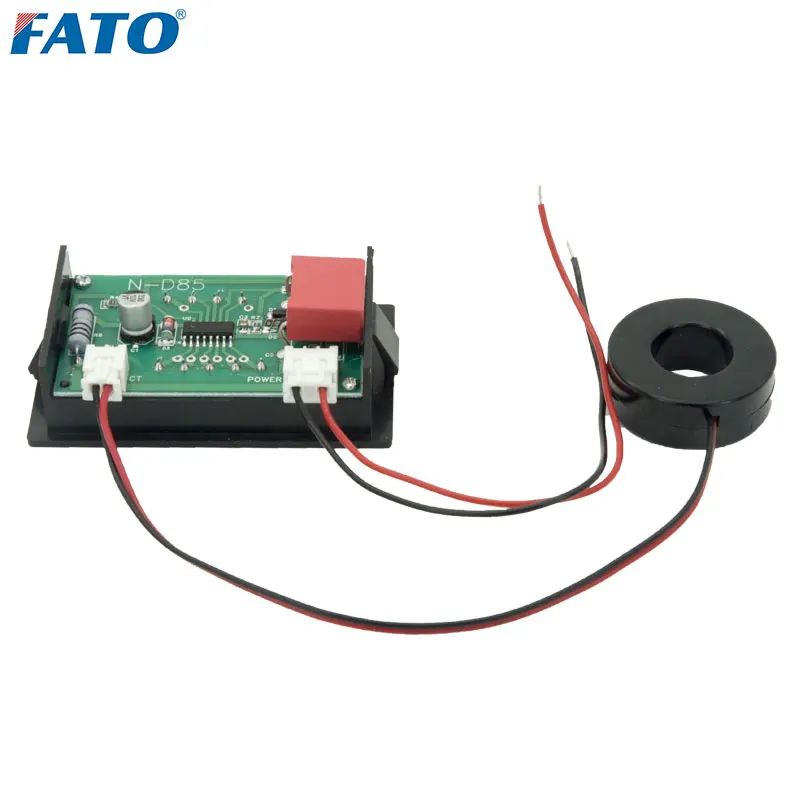 FATO D85 Digital Display Meter Panel High Precision 2 in 1 AC Voltmeter Ammeter Voltage Dual Display 60-500V