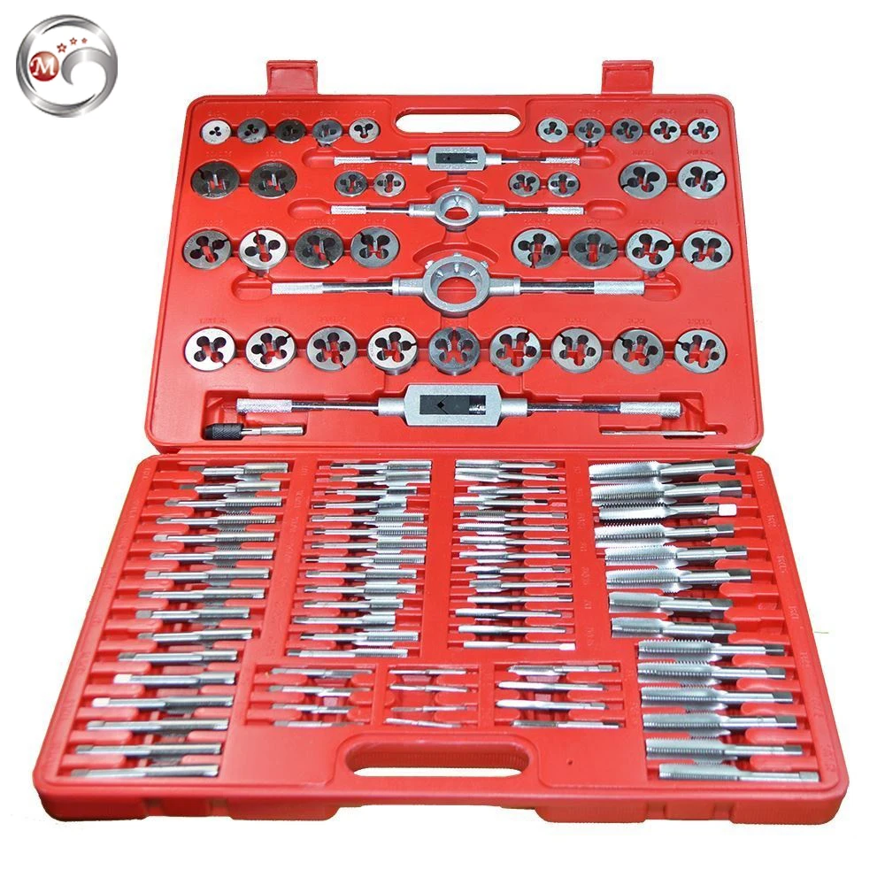 GOLDMOON 32pcs 40PCSMetric Hardened Steel Combination Garage Tool Kit Tap and Die Set