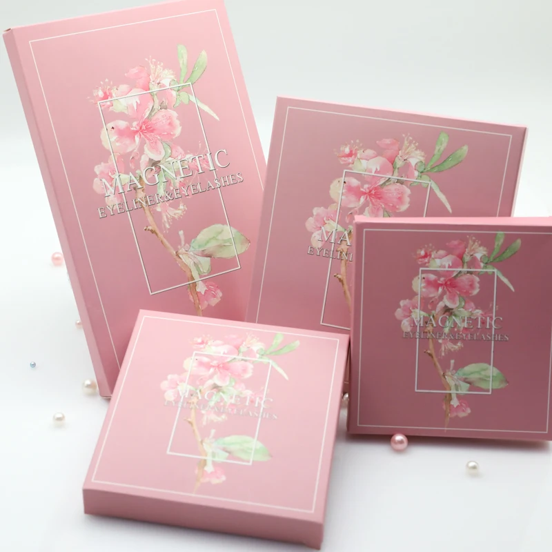 Droshipping 10 pair black natural look silk synthetic fiber magnetic eyelashes with eyeliner set