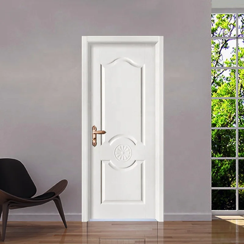 Wholesale  Plywood Doors Design Veneer Wooden Modern Interior Door With Frames