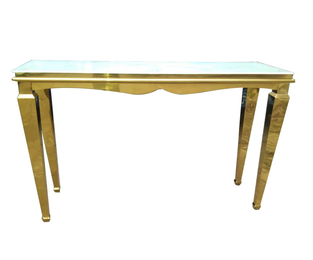 Hot sales stainless steel tempered glass top high bar table party event and rental