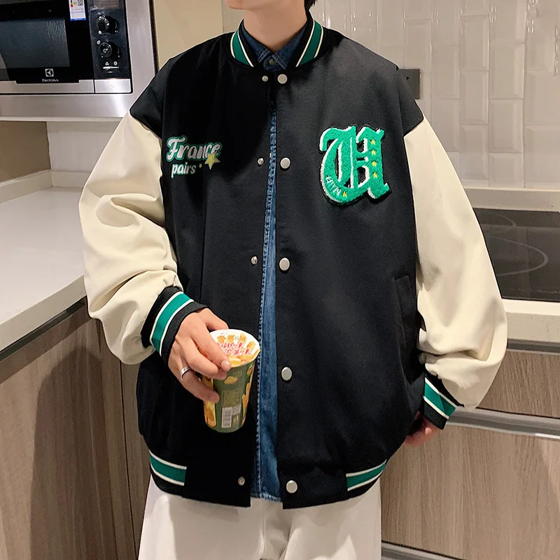 VDO Sport Ins Casual Versatile Loose Coat Couple Jacket Unisex Baseball Uniform  For Autumn