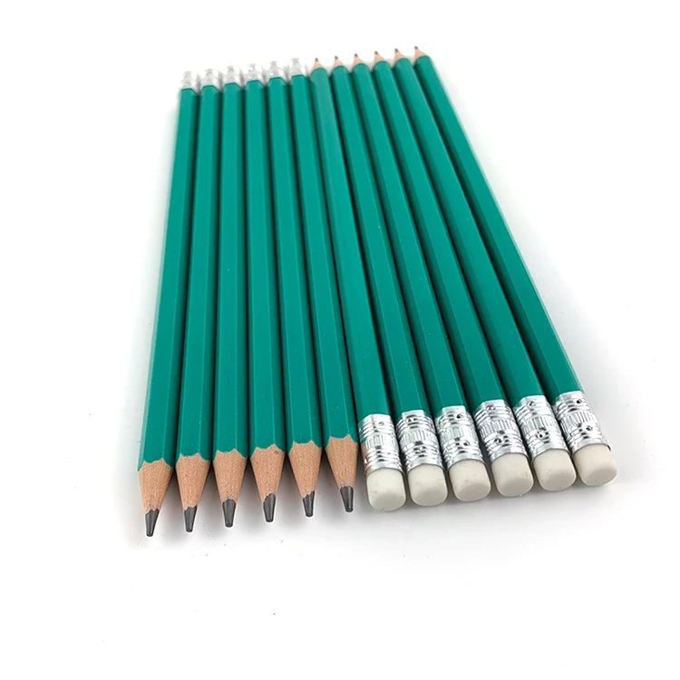 Wholesale good feedback 7.5 Inch Plastic HB Lead Pencils with Ring and White Eraser