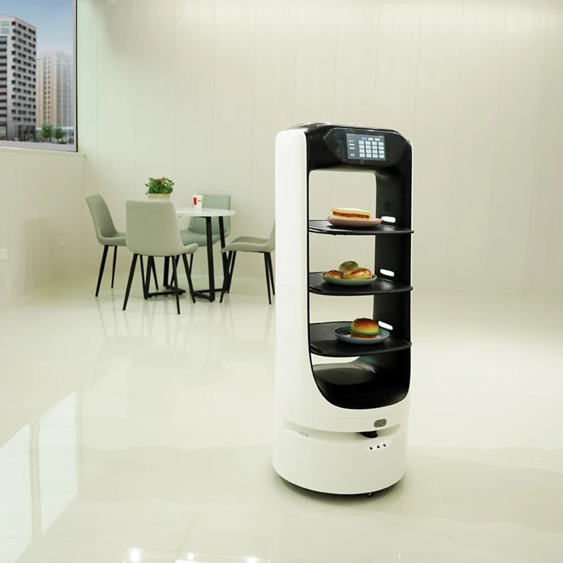Artificial Intelligence Autonomous Navigation Service Robot is Used for Hotel, Restaurant, Bar Service Robot Waiter