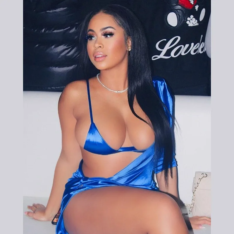 
F271 new one shoulder long sleeved asymmetrical short skirt suit with waistless lace for women 