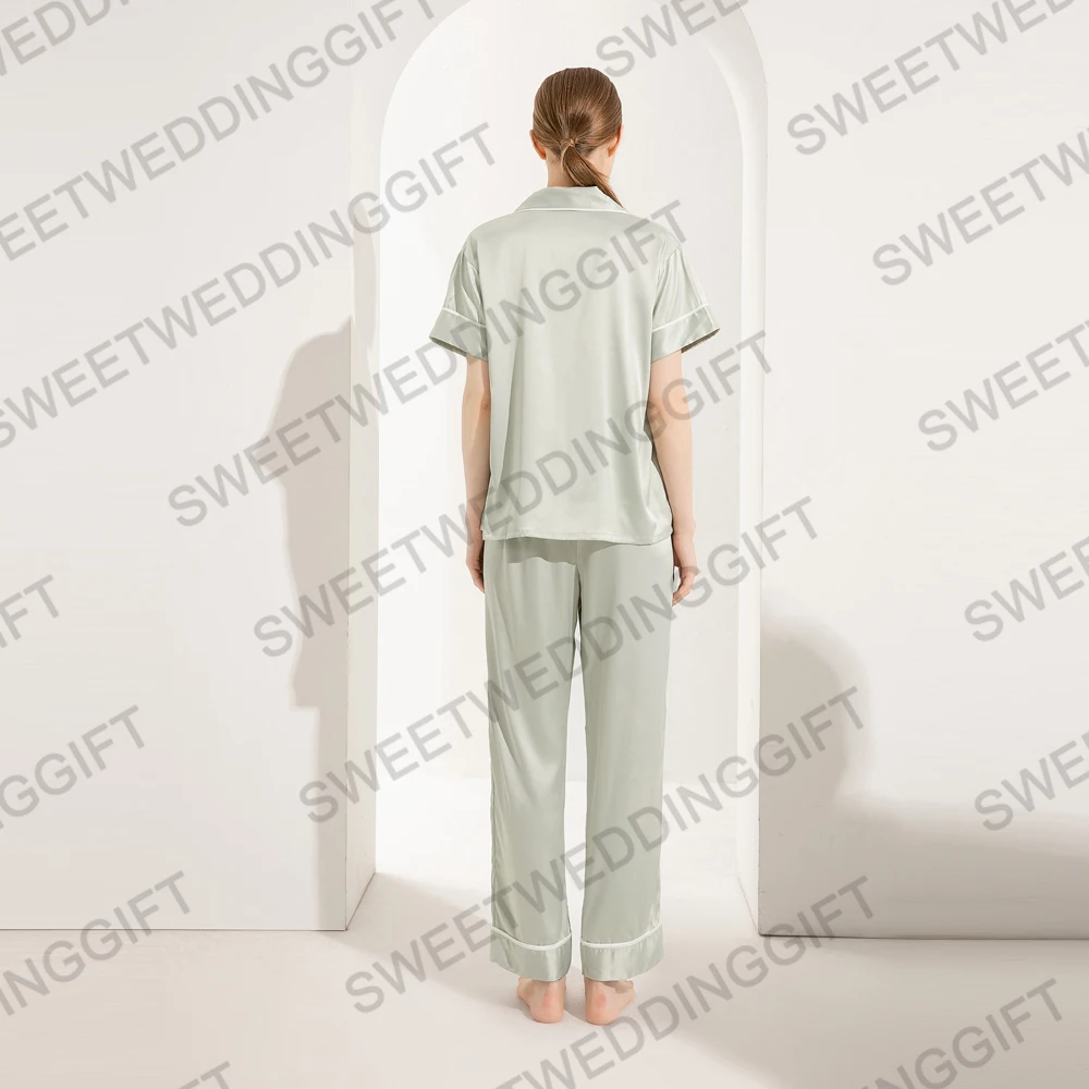 928 Women Satin Pajamas Set