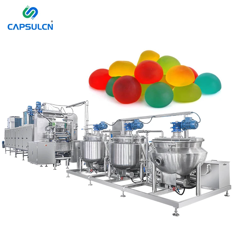 Factory Hot Selling High Efficiency Full Automatic Small Gummy jelly Candy Depositor making Machine Production Line