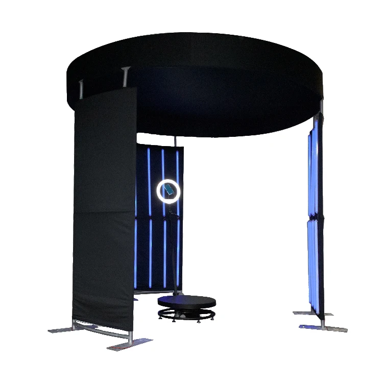 
8ft 10ft 360 Photo Booth LED Light Background Photography Enclosure Backdrop 