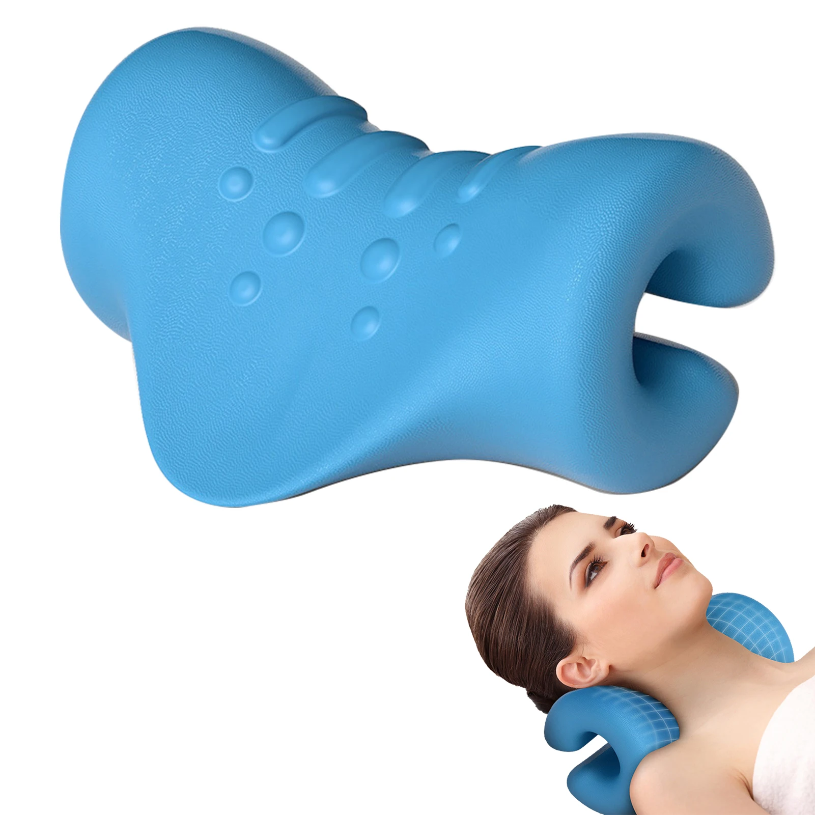 Amazon Top Selling Manufacturer Neck Back Stretcher Neck And Shoulder Relaxer Cervical Traction Relax Chiropractic Pillow