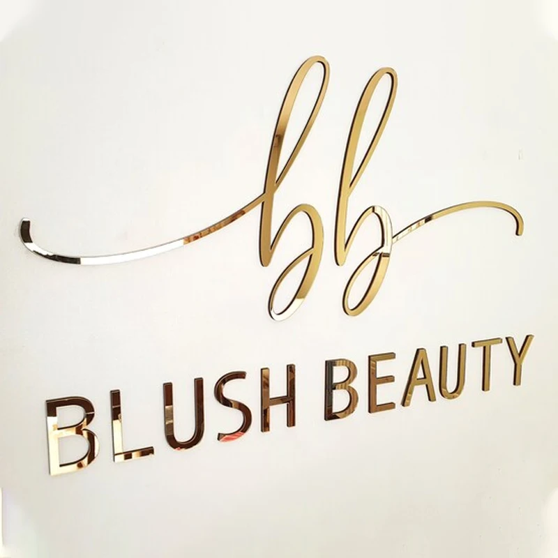 Laser Cut Metal Wall Sign Salon Logo 3d Acrylic Logo Sign electronic metal Signs Manufacturer Fast delivery Dropshipping  Eagle