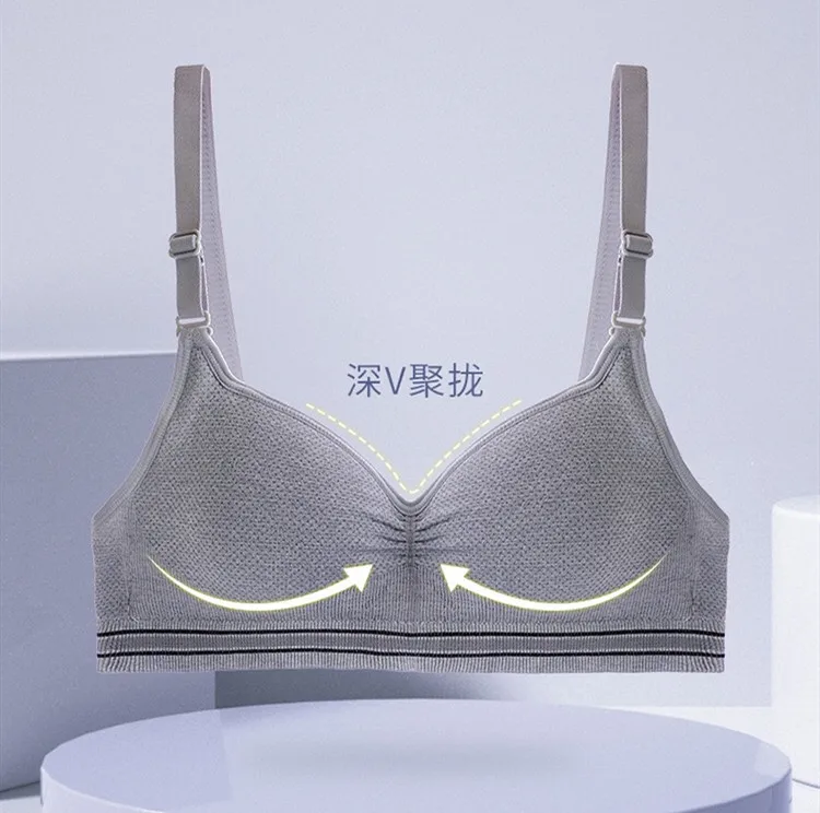 Cotton Thin Wireless Girls Bra, High School Girls Breathable Comfort Bra Manufacturer