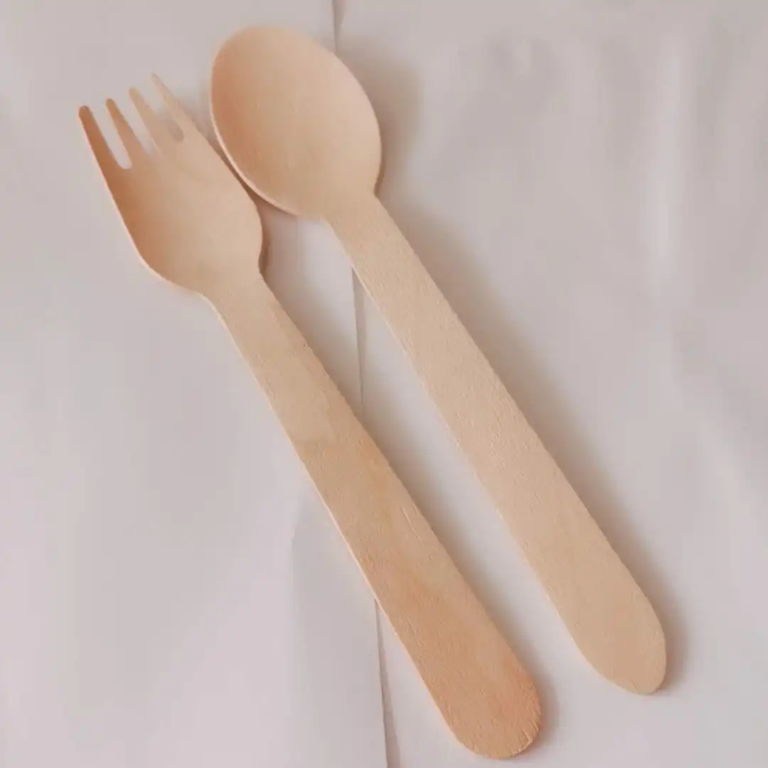 
China Factory Best Price Wooden Bamboo Knife Fork And Spoon Sets Bamboo Cutlery Set Birch Wooden Cutlery Set 