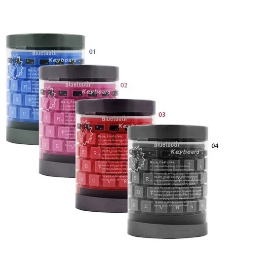 
New product flexible custom wireless keyboard waterproof silicone wireless charging keyboard 