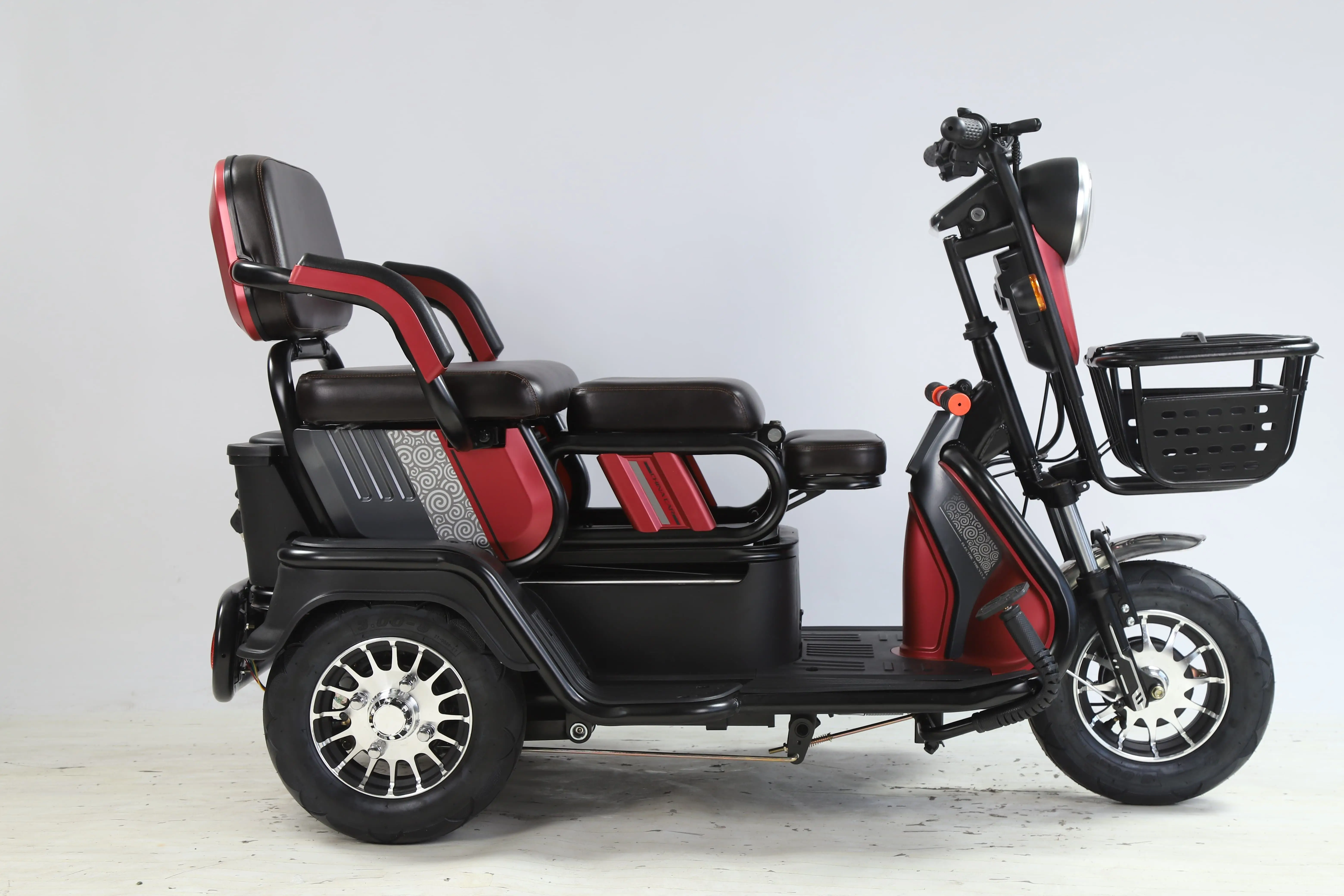 Hot selling aluminum alloy cargo electric tricycle rickshaw with passenger seat
