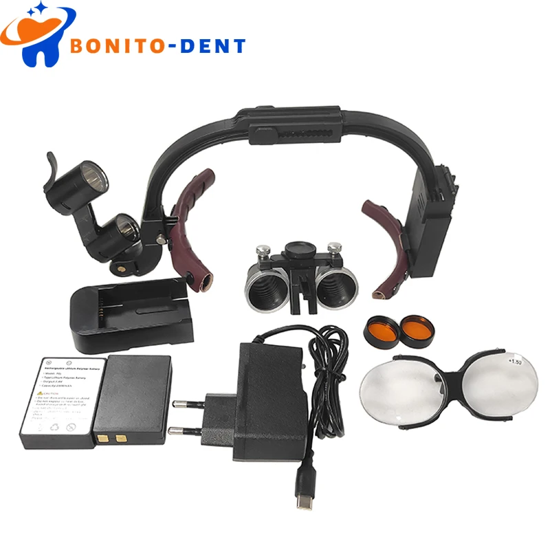 2.5X 3.5X Surgical Loupes Microscope 5W Binocular Loupe LED Headlight Dental Medical Manufacturer