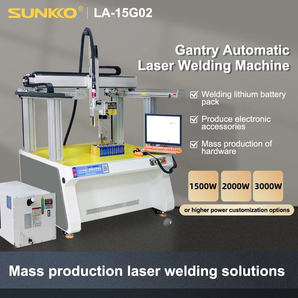 Gantry Laser Welding Machine for Prismatic Lithium Battery Pack Aluminum Nickel Busbar Automatic laser spot welder