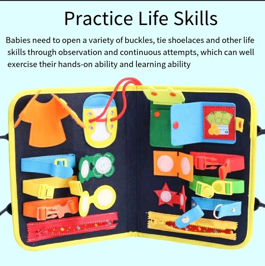 montessori  learning toys busy board for preschool toddler  or kids